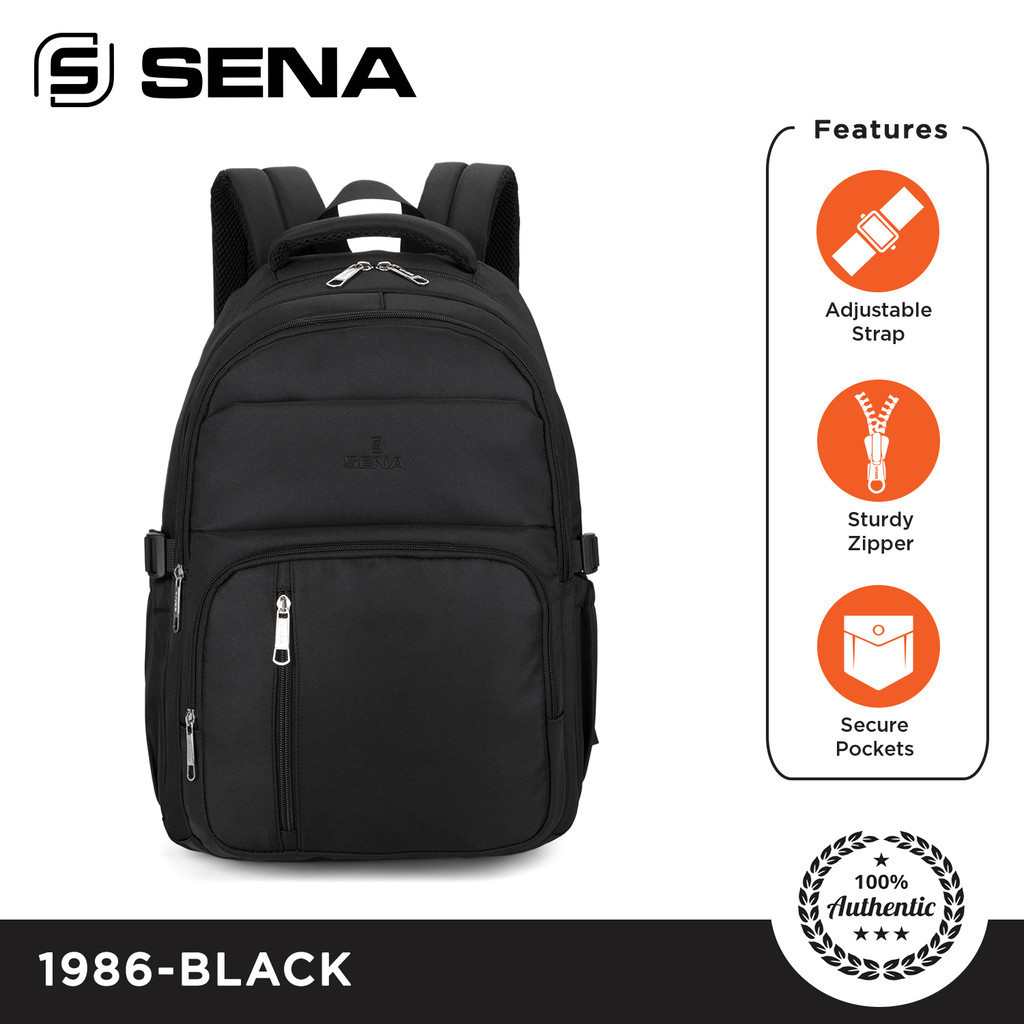 SENA 1986 Laptop Backpack Plain Shopee Philippines