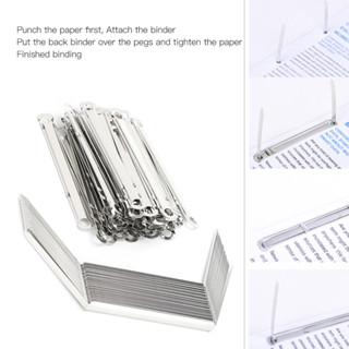 50pcs File Fasteners 2-Hole Iron Binder Clip Paper Prong Fastener ...