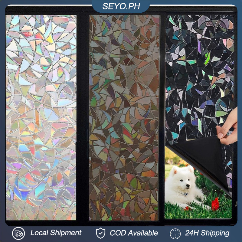 45*100cm Sunshade Glass Sticker Light Opaque Anti-peeping Relief Window ...