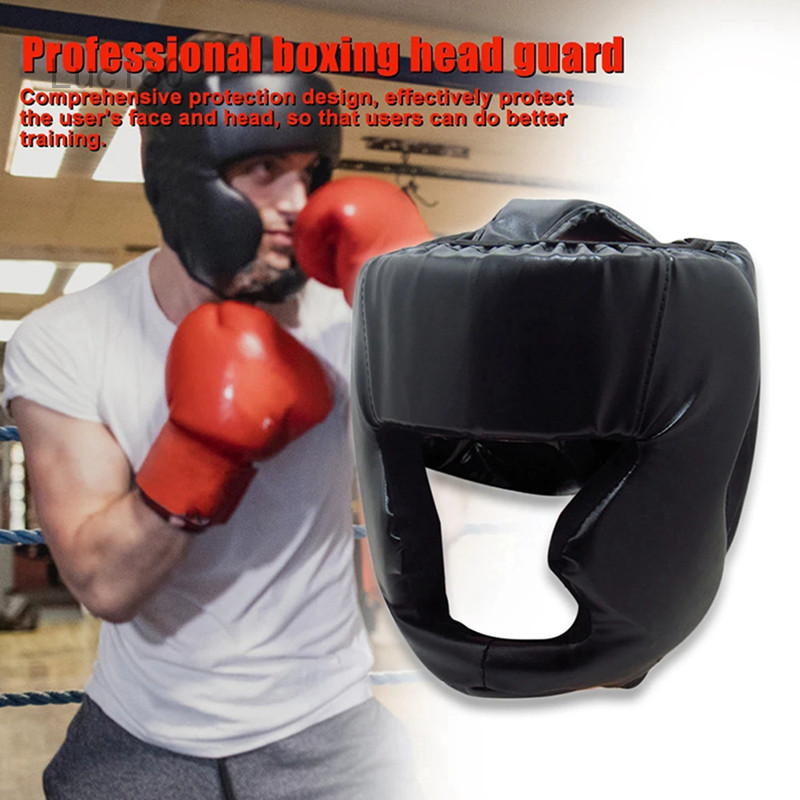 Boxing helmet protective gear adult Sanda head guard Thai fist head ...