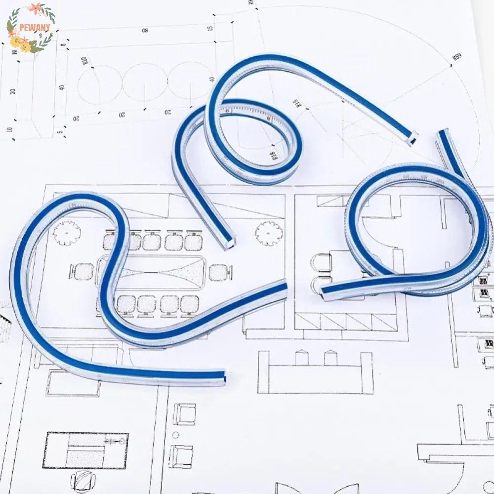 PEWANYZZ Snake Shaped Ruler, Plastic Flexible Curve Ruler, School ...