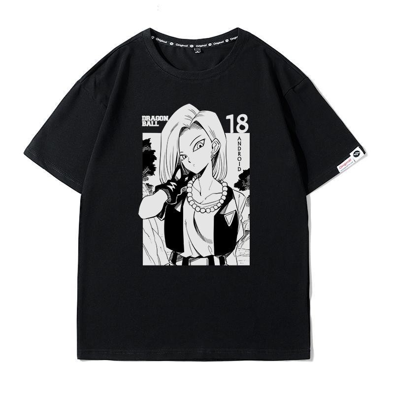 2024 Dragon Ball T-Shirt Android 18 Cartoon Anime Clothing Joint ...