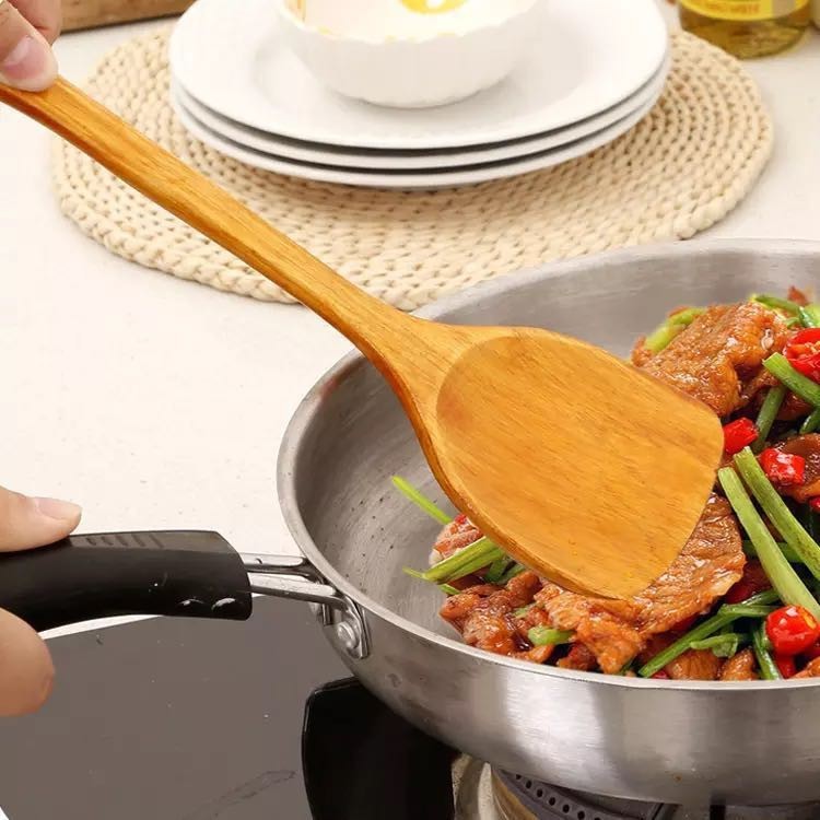 Flat bamboo/Wooden Rice Paddle Spatula/laddle Natural bamboo/Wood ...