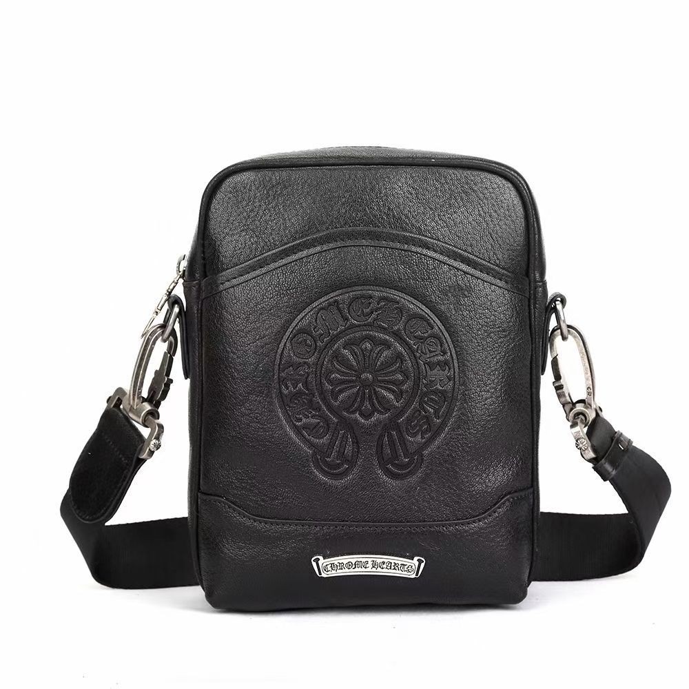 Chrome Hearts Messenger Bag High Quality Genuine Leather Men s Bag Shoulder Bag Fashion Business Style Shopee Philippines