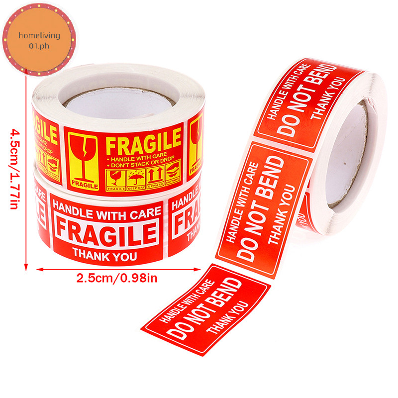 homeliving01 250pcs/Roll Fragile Stickers Handle with Care Thank You ...