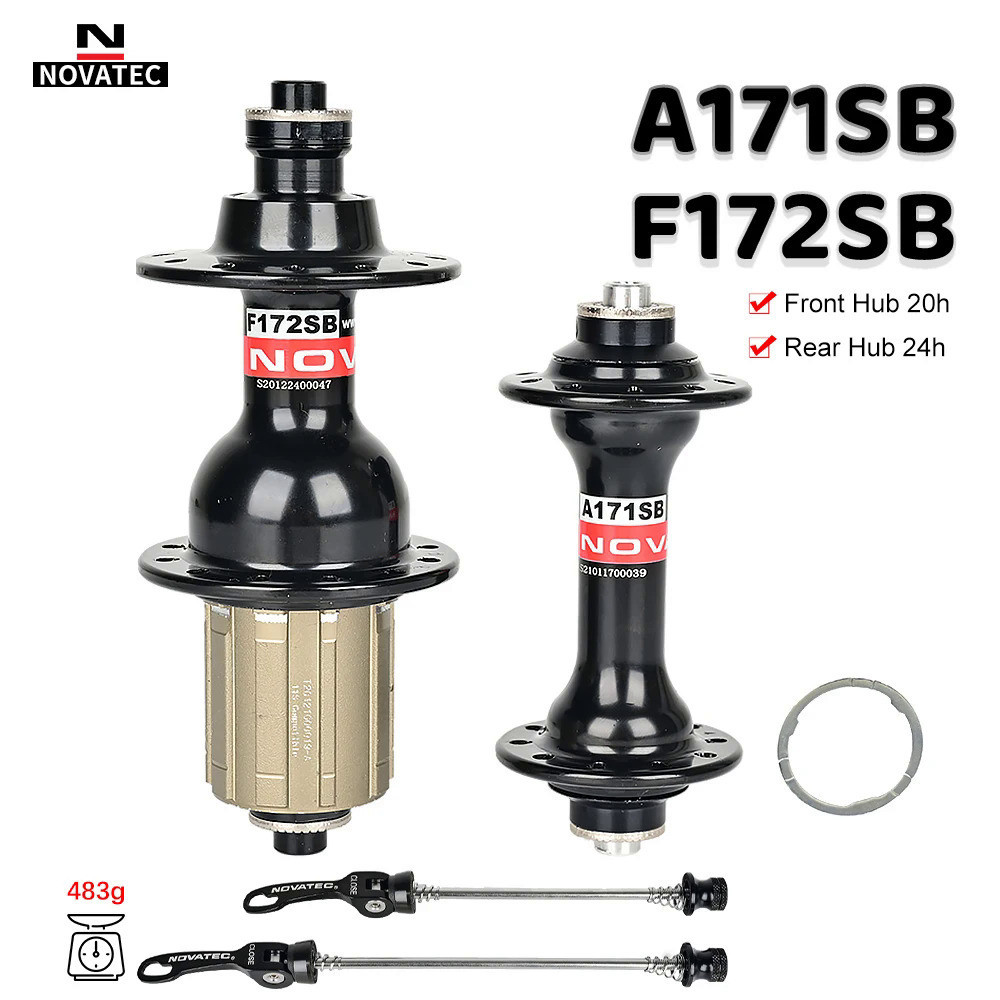 Novatec Road Bicycle Hub A171SB F172SB Front 20 Holes Rear 24 Holes Bike  Hub Disc Sealed Bearings for 10 11 12 speed hubs