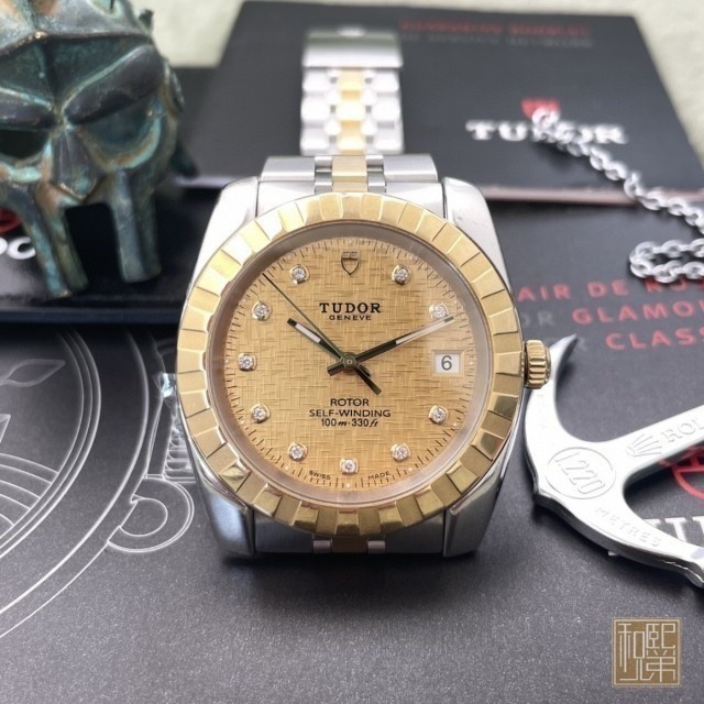 Tudor Di Rudder Classic Series Gold Plate Diamond Engraving 21013 ...