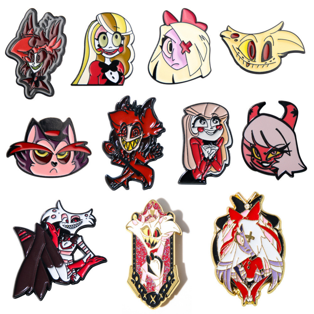 Anime Hazbin Hotel Enamel Lapel Pins Charlie Chaggie Brooches Hotels ...