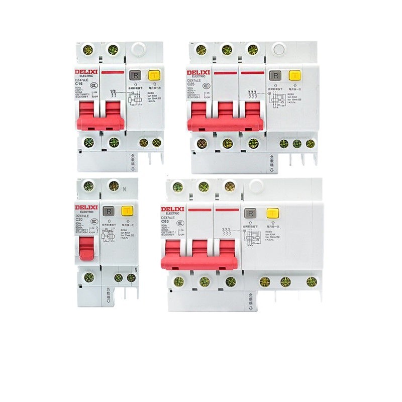 Delixi leakage protector DZ47sLE-63 air switch circuit breaker 2P1P+N ...