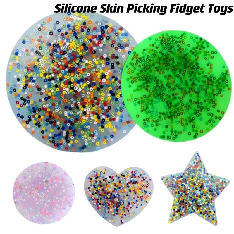 Tiktok Luminous Skin Picking Fidget Toys Silicone Skin Picking Pocket ...