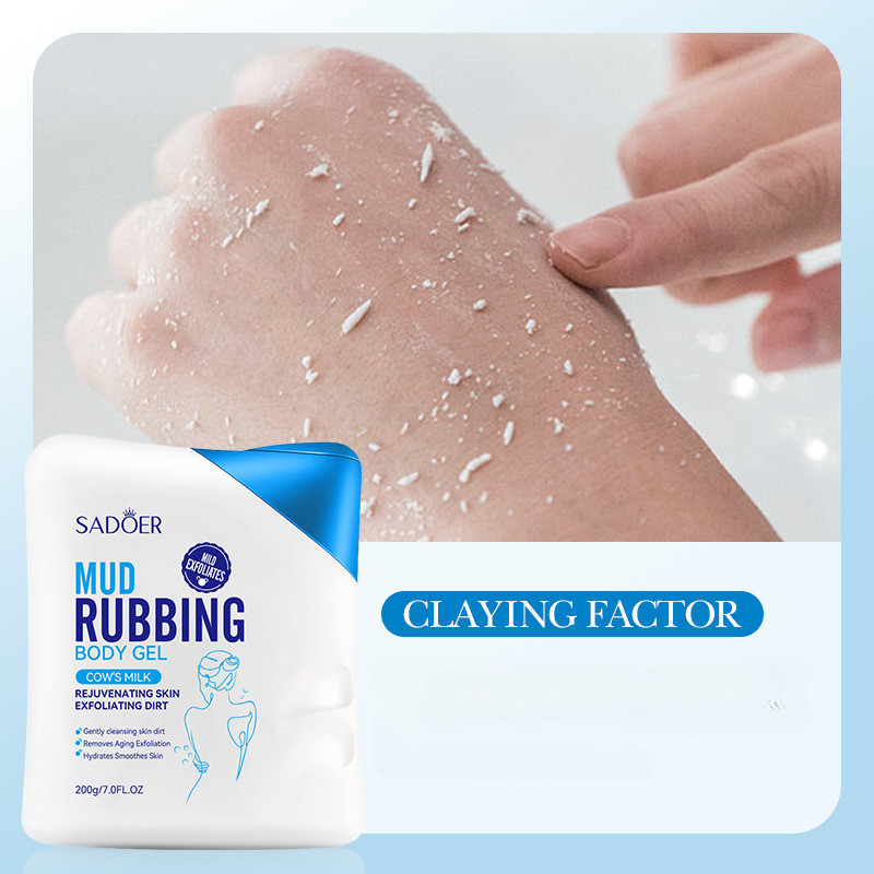 Cow's Milk Exfoliating Body Gel 200g SADOER Mud Exfoliate Gel Skin