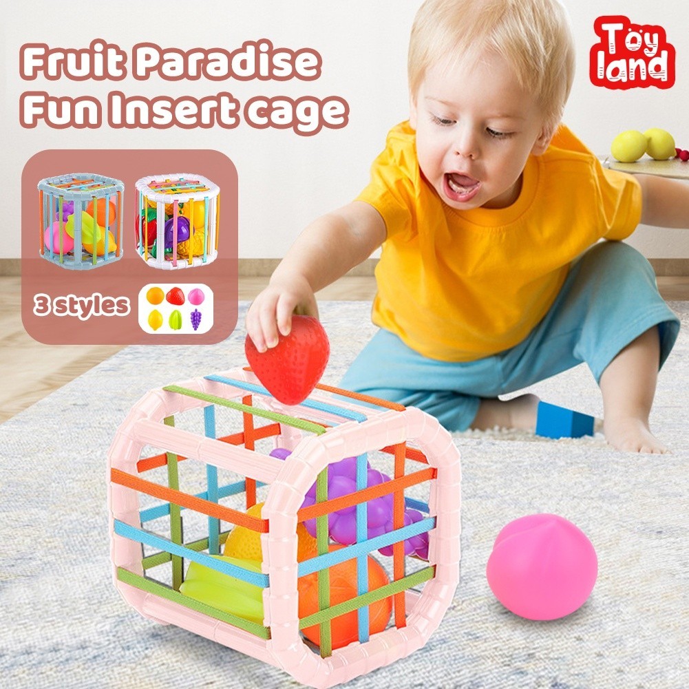 Early Educational Baby Toys Sensory Balls Toy Rainbow Rope Cube Shape ...