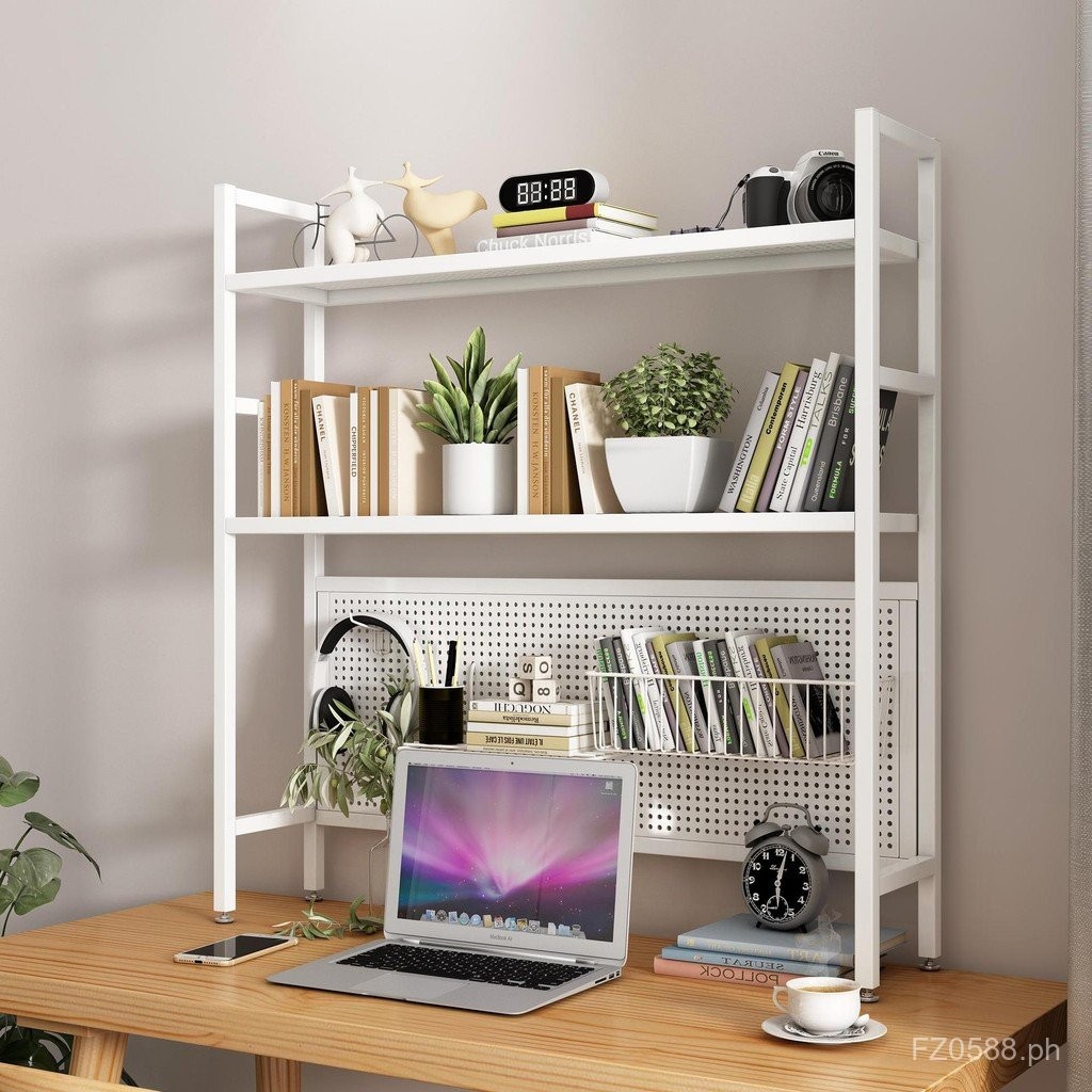 Storage Rack with Board Computer Desk Multi-layer Iron Art Pegboard ...