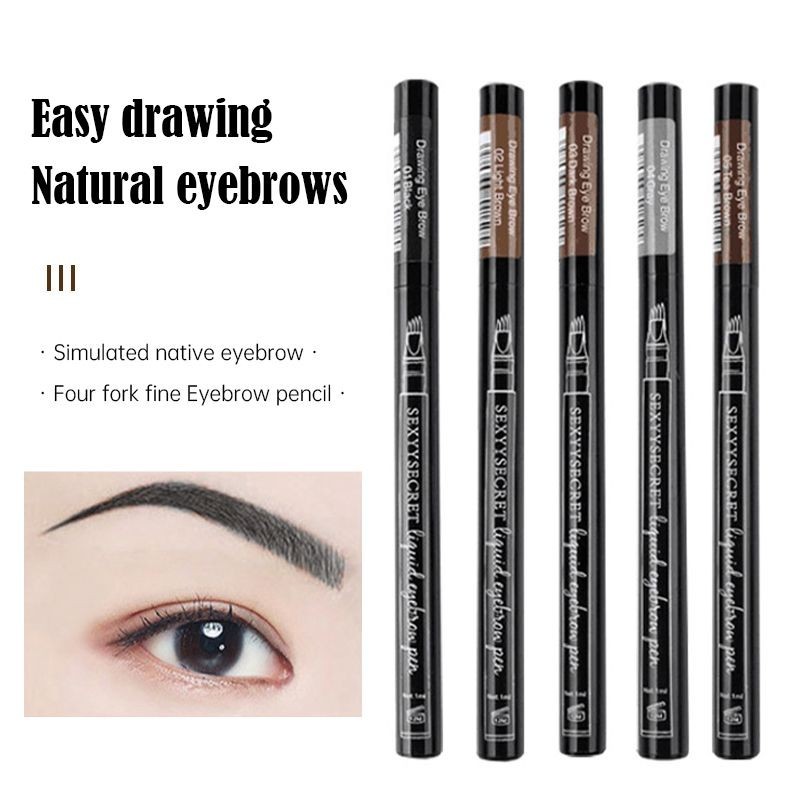 【TY】Ultra Thin Eyebrow Pen Natural Four Pronged Eyebrow Pen Waterproof ...