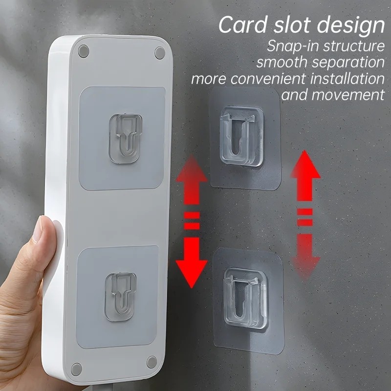 Traceless Double-Sided Wall Hooks/Strong Adhesive Transparent Invisible ...