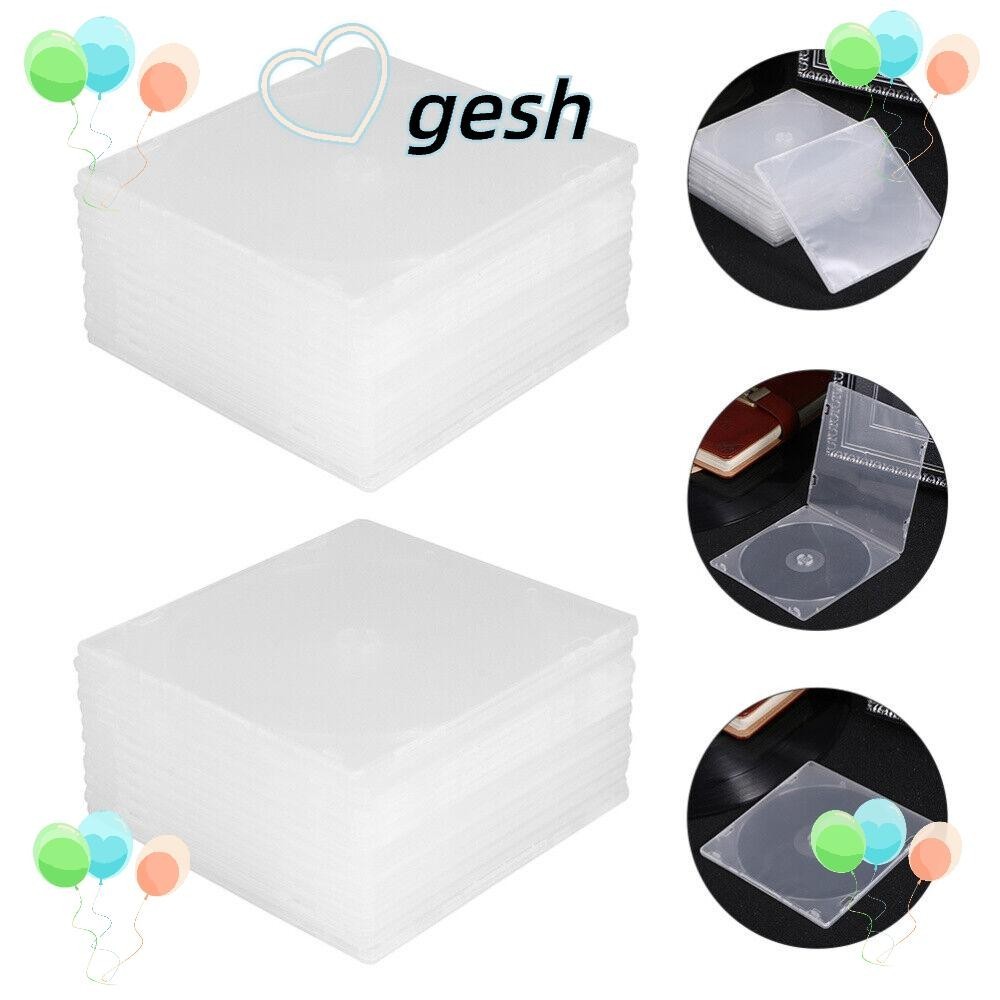 GESH1 20Pcs CD , Single Disc Transparent Square PP Box, Portable Cover ...