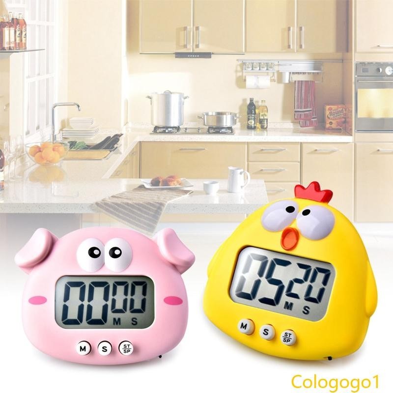 Cologogo1 Cute Cartoon Chicken Pig Electronic LCD Digital Countdown ...