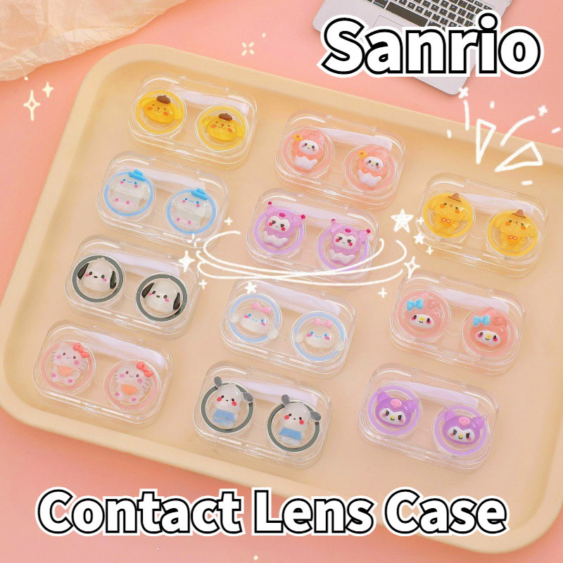 Cute Sanrio Contact Lens Case Pochacco Melody Kuromi Cinnamoroll Integrated Contact Lens Caseins ...