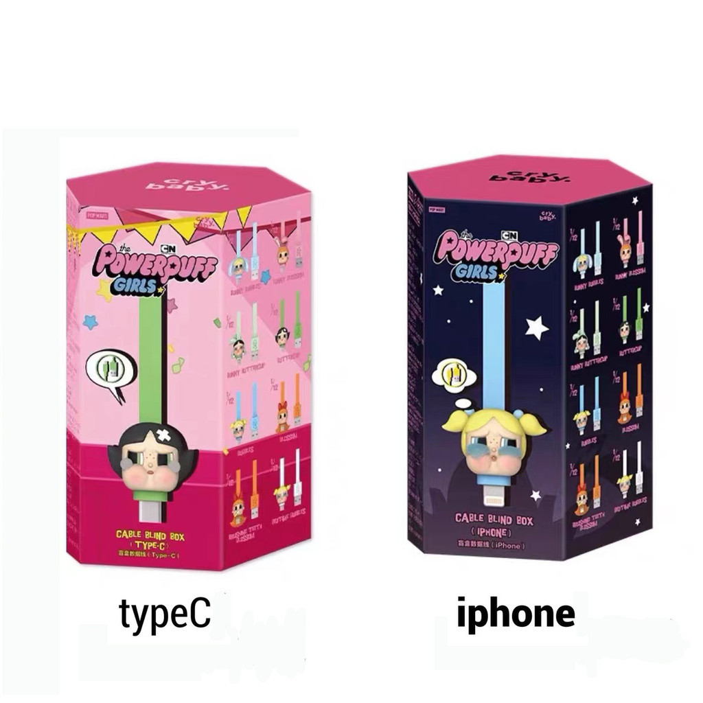 POP MART CRYBABY X Powerpuff Girls' Series Wired Blind Box IPhone
