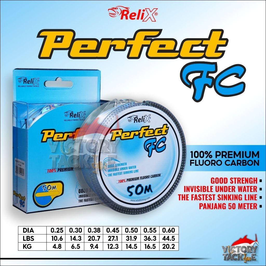 Extra BONUS Relix PERFECT FLUOROCARBON FC LEADER FISHING STRING