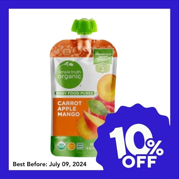 Simple Truth Organic Baby Food Puree Level 2 - Carrot Apple Mango (113g