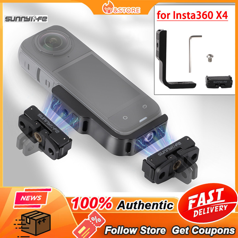 Support Magnétique Pour Insta360 X5/Ace Pro - Libération Rapide, Filetage 1/4-20, Tout Métal, Noir