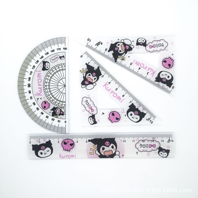 1 Set Sanrio Melody Kuromi Measuring Ruler Hello Kitty Cinnamoroll ...