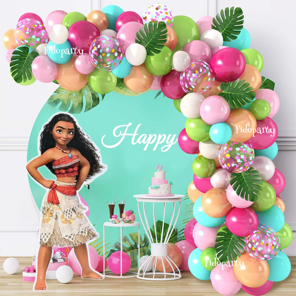 Moana Balloon Garland Arch Kit Birthday Decoration Kids Summer Theme ...