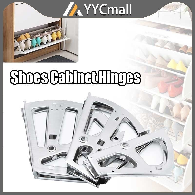 2Pcs Cabinet Hinges Steel Shoe Rack Shelf Flip Rack Shoe Rack Hinges ...