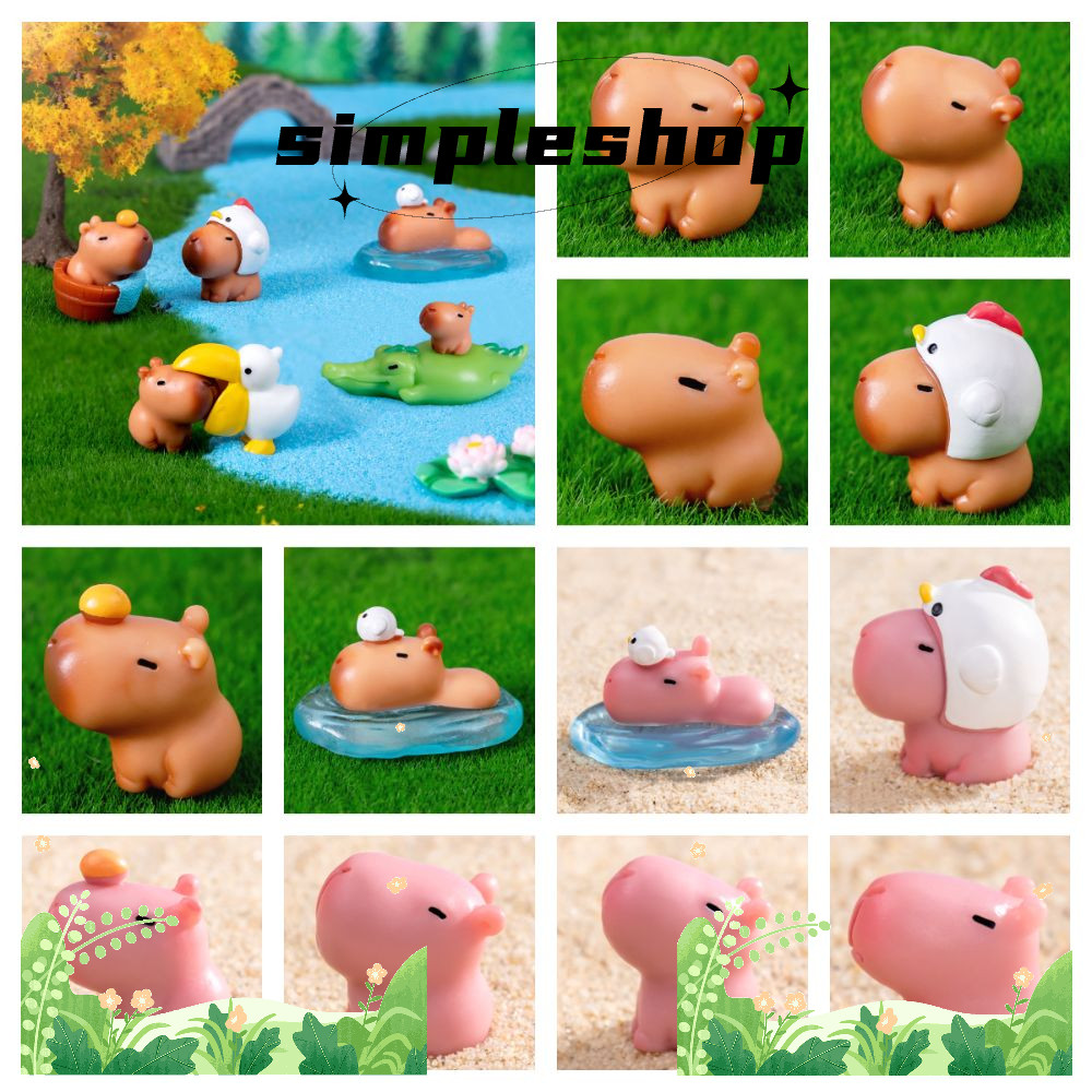 30 Stück Mini Capybara Figuren Aus Harz – Nachtleuchtende Tierstatuen, Ca. 2,5x1,5 Cm, Für Deko, Puppenhaus & Basteln