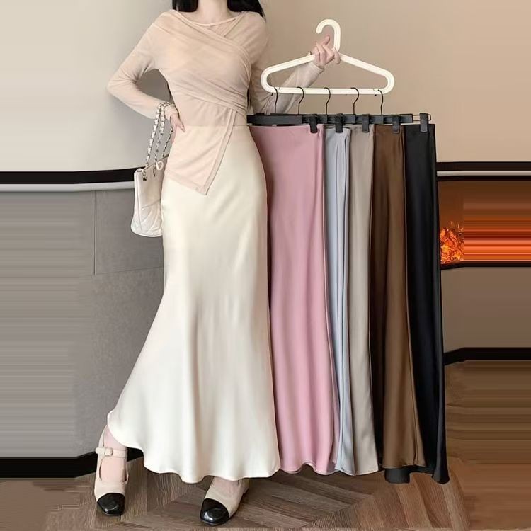 【Ready Stock】S-6XL Korean Fashion High Waist Fishtail Skirt For Women ...