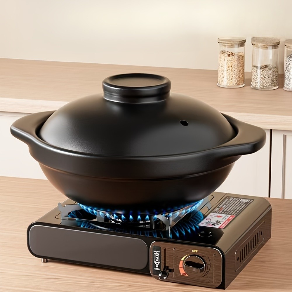 Authentic Asian-Style Ceramic Casserole with Lid - Traditional Clay ...