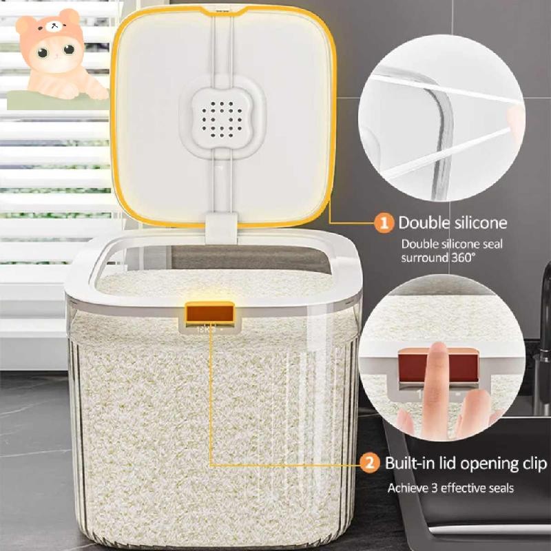 Sealed Rice Storage Box Insect-Proof Moisture-Proof Rice Jar Grain ...