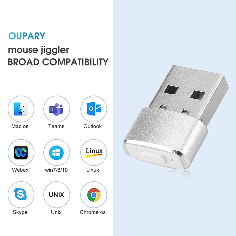 UK Mini Automatic Mouse Jiggler Keeps Awake USB Automatic Move Cursor ...