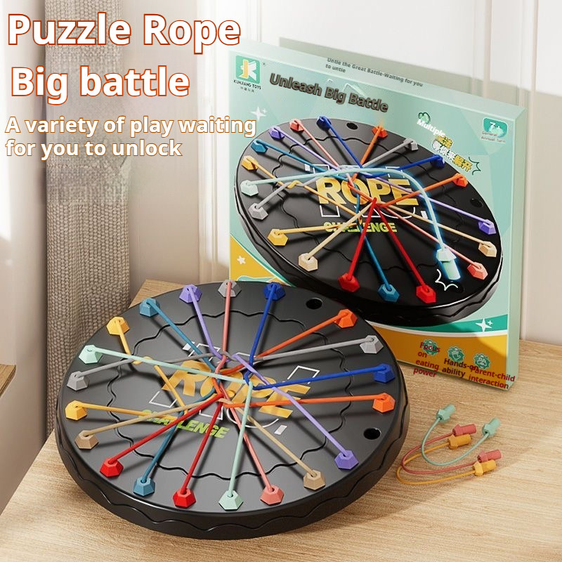 Colorful Rope Untangle Puzzle Board STEM Logic Training Toy for Kids ...