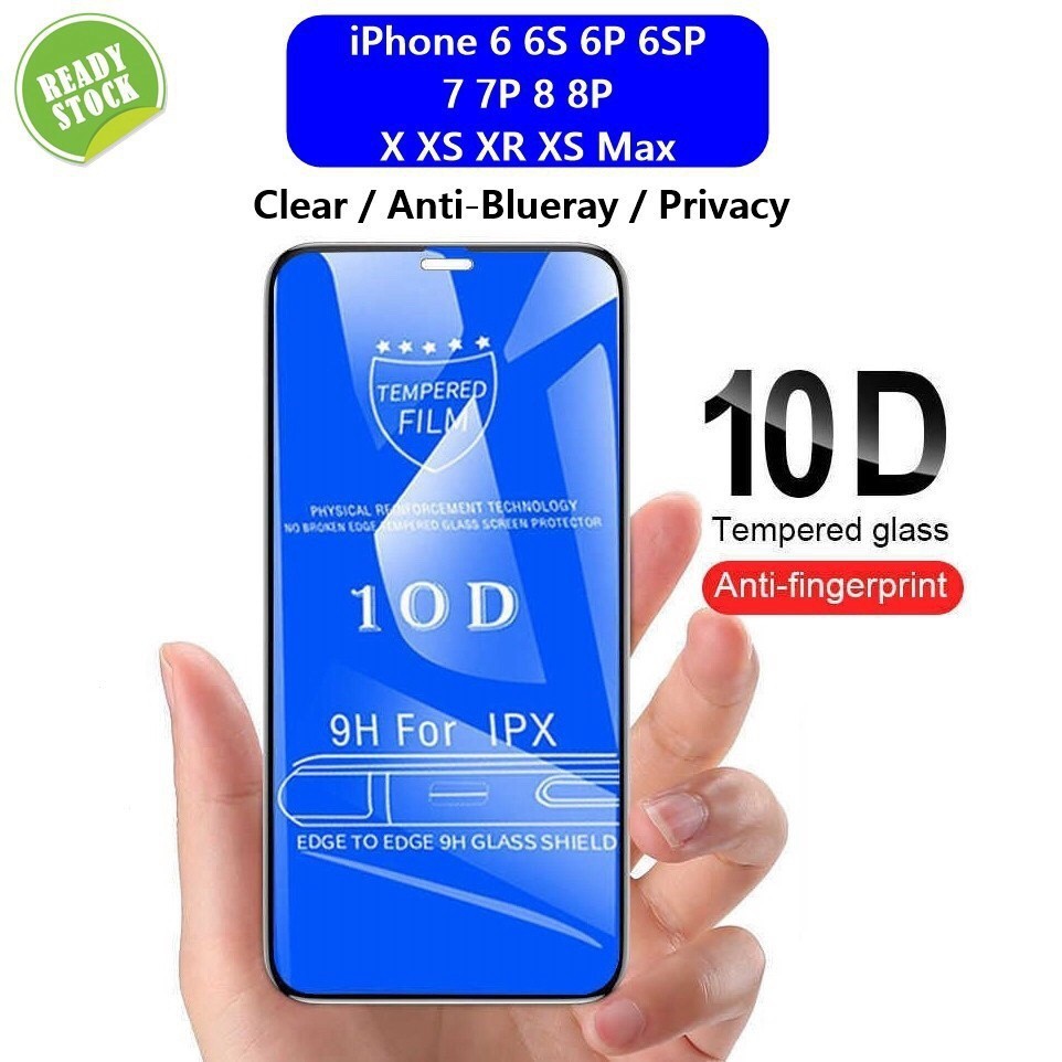 10d Tempered Glass Full Cover Screen Protector Transparent/Anti-Blue ...
