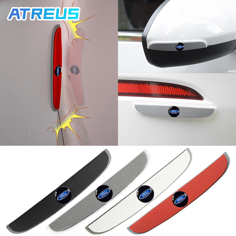 4Pcs Ford Car Door Anti-Collision Strip Guard Protector Rubber Sticker ...