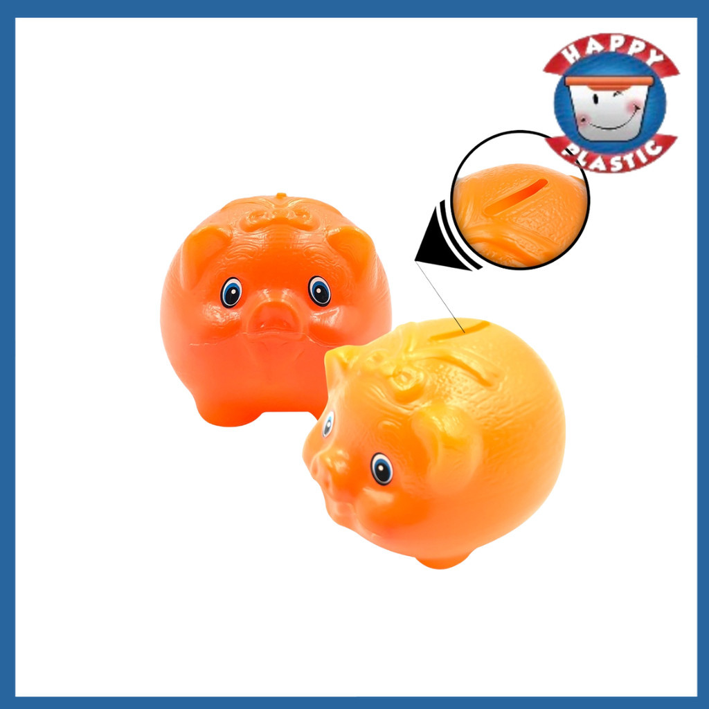 Happy Plastic Plastic Piggy Coin Bank Christmas Gift Alkansya Cash On ...