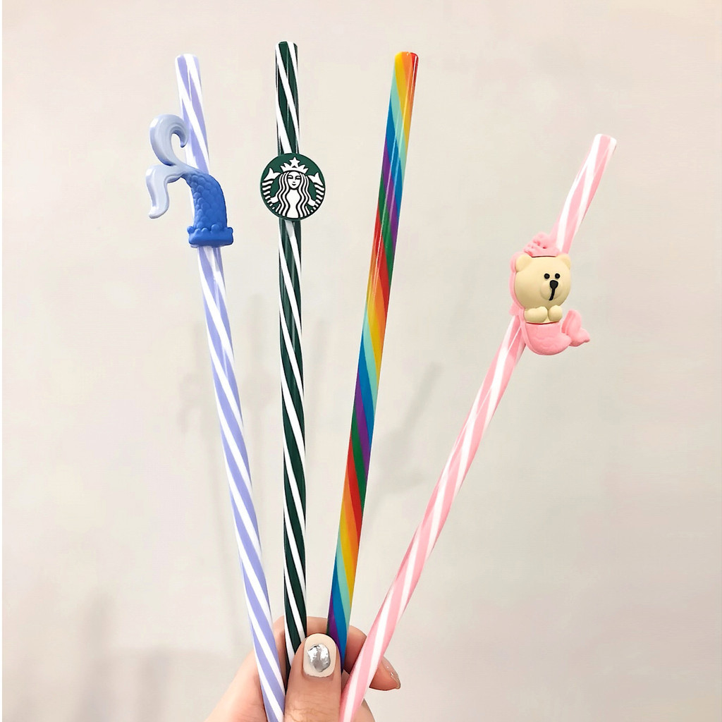 Starbucks Colorful Summer Straw Set Straw Cup Dedicated Cute Fishtail ...