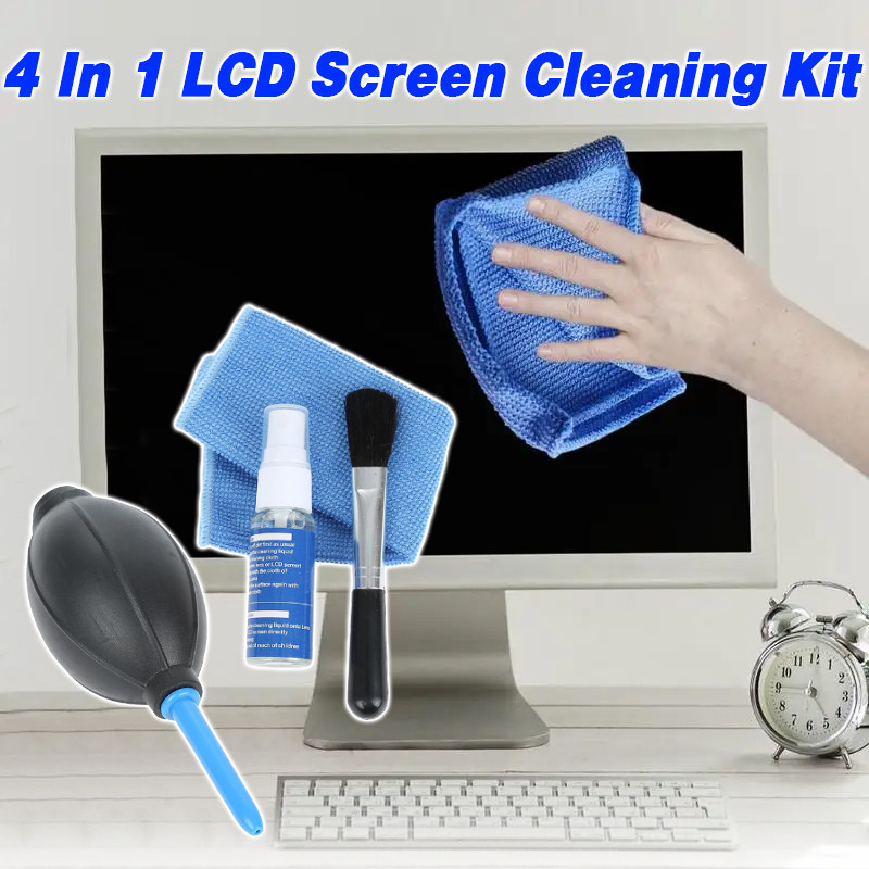 4 In 1 LCD Screen Cleaning Kit For Computer TV Mobile Phone Laptop ...