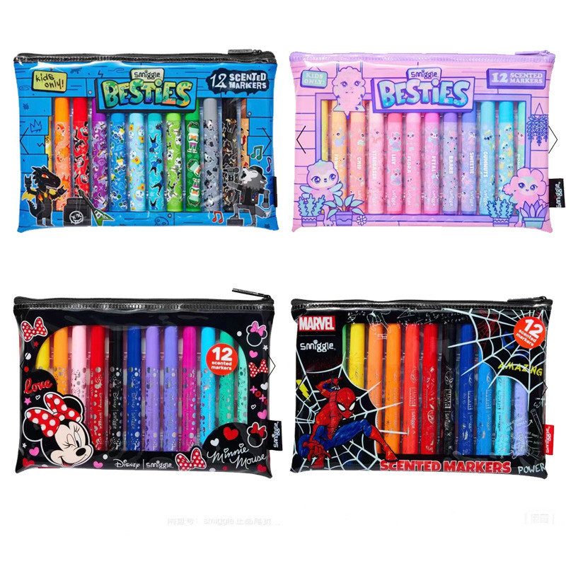 australia-smiggle-children-s-watercolor-pen-students-12-pack-spiderman