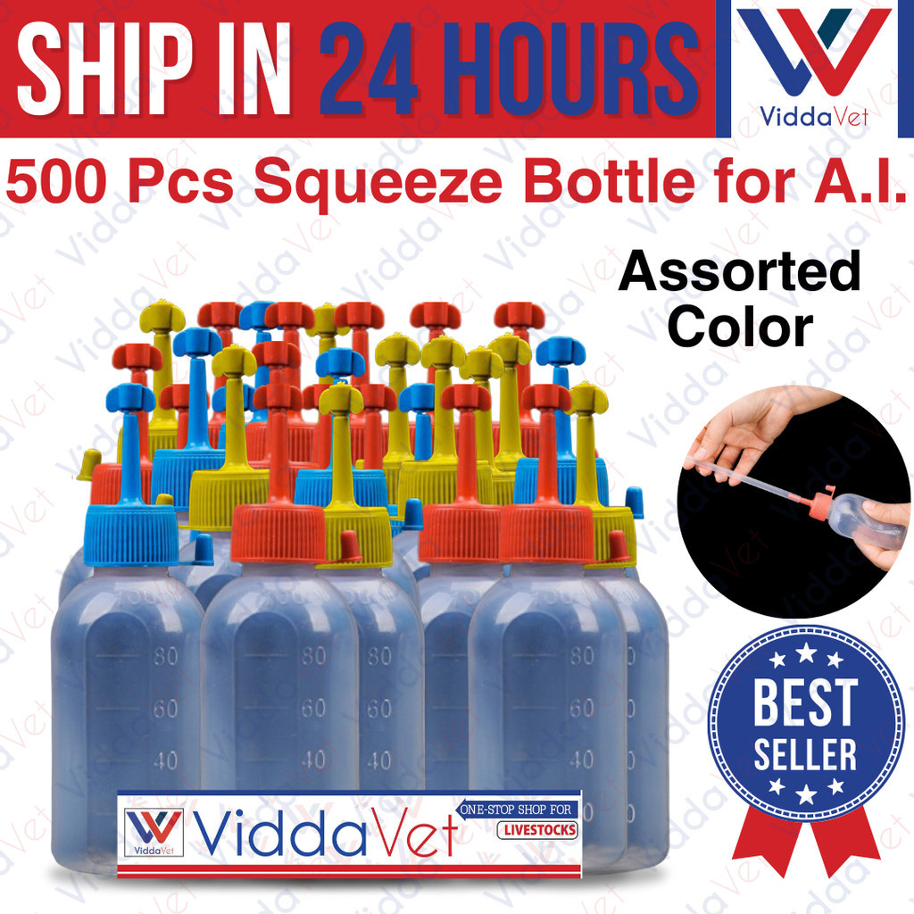 Viddavet 500pcs Squeeze Bottle for animals Pig Artificial Insemination ...