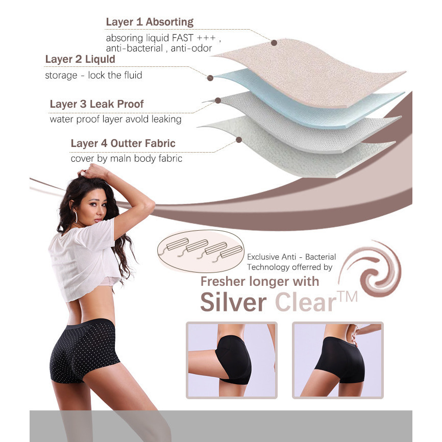 Physiological Underwear Four-Layer Leak-Proof Sanitary Napkin Menstrual ...