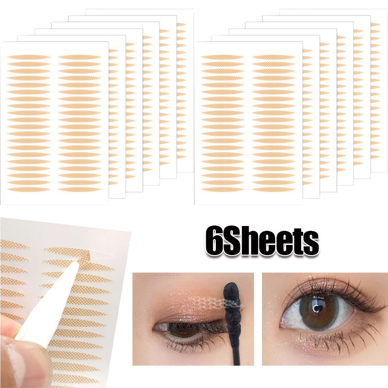 6Sheets Invisible Double Eyelid Stickers/Mesh-Lace Self-adhesive Eyelid ...