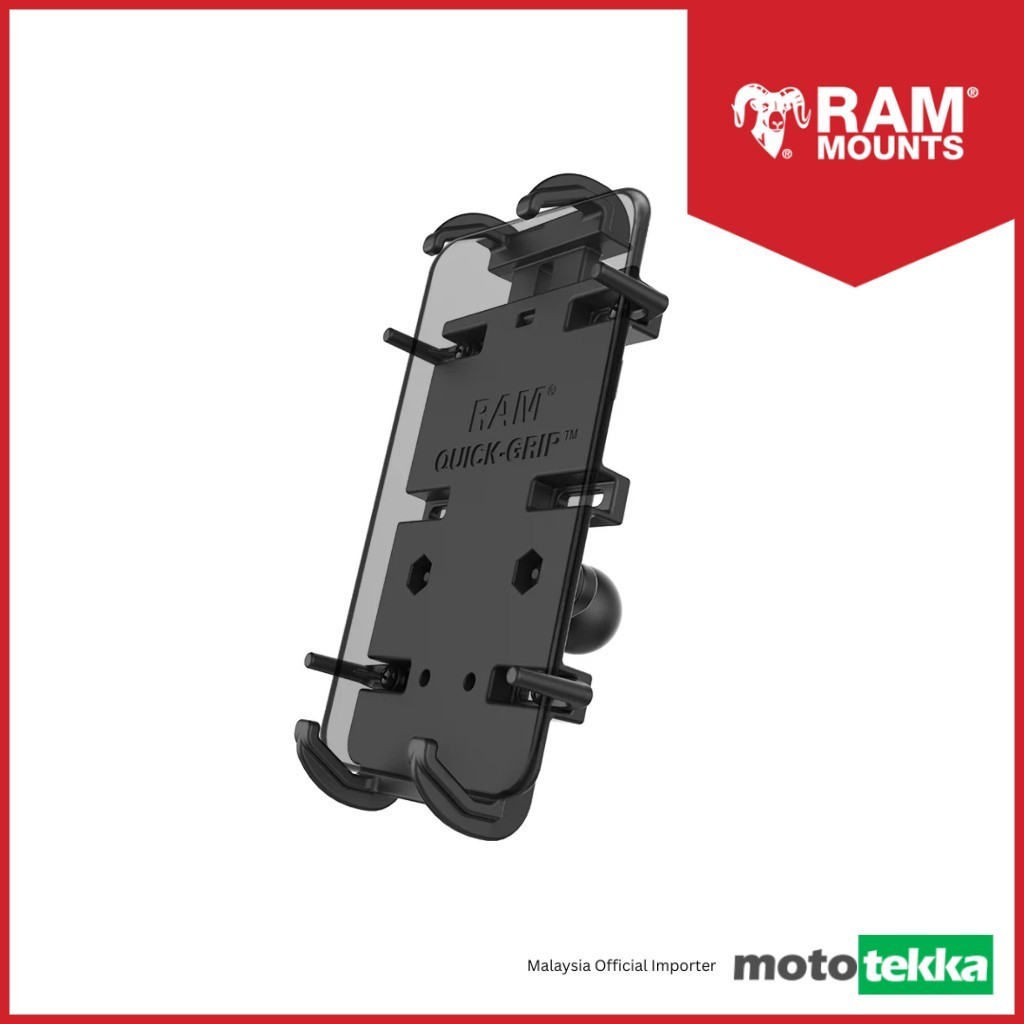 Robust Motorbike Clamp Mount & Quick Grip XL Holder for Samsung Galaxy S8 Plus (sku 52485) main image 0