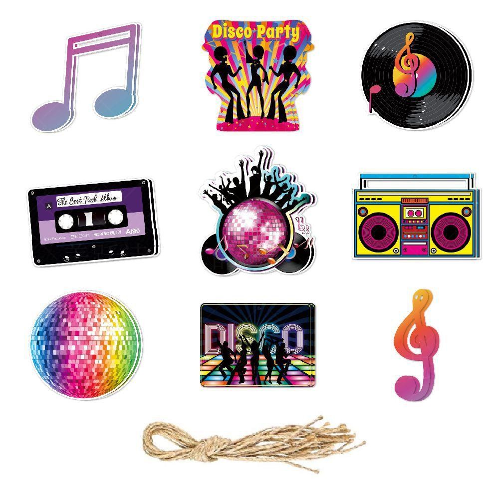 18Pcs/set Disco Party Decorations Party Hanging Swirls 70s 80s 90s ...