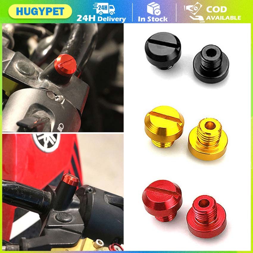 1Pair Universal Motorcycle Mirror Hole Plug Screw M10*1.25 Bolts ...