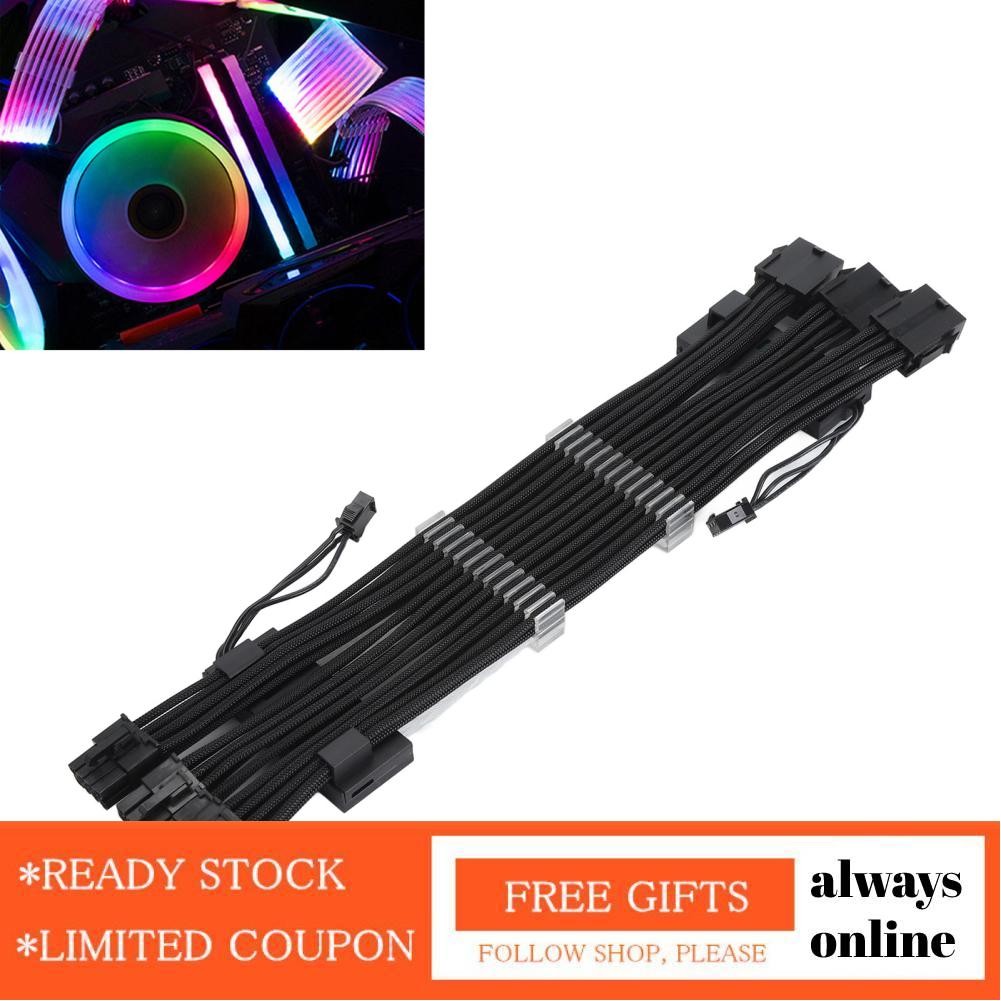 Alwaysonline ARGB Extension Cable RGB Light Strip Set for PSU Cables ...