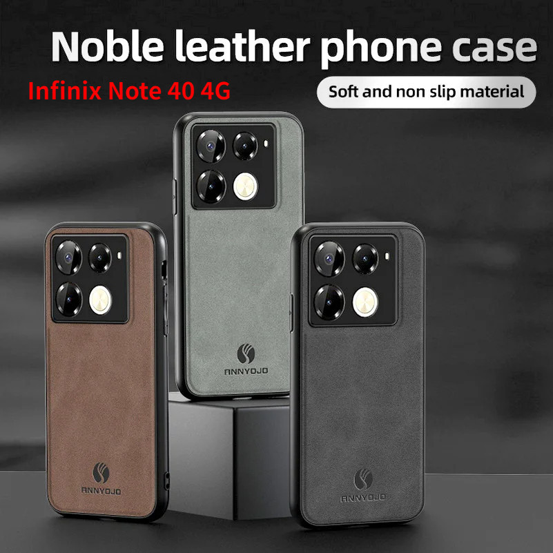 Casing For Infinix Note 40 Pro Plus 40X 5G 4G 2024 Case Leather Matte ...