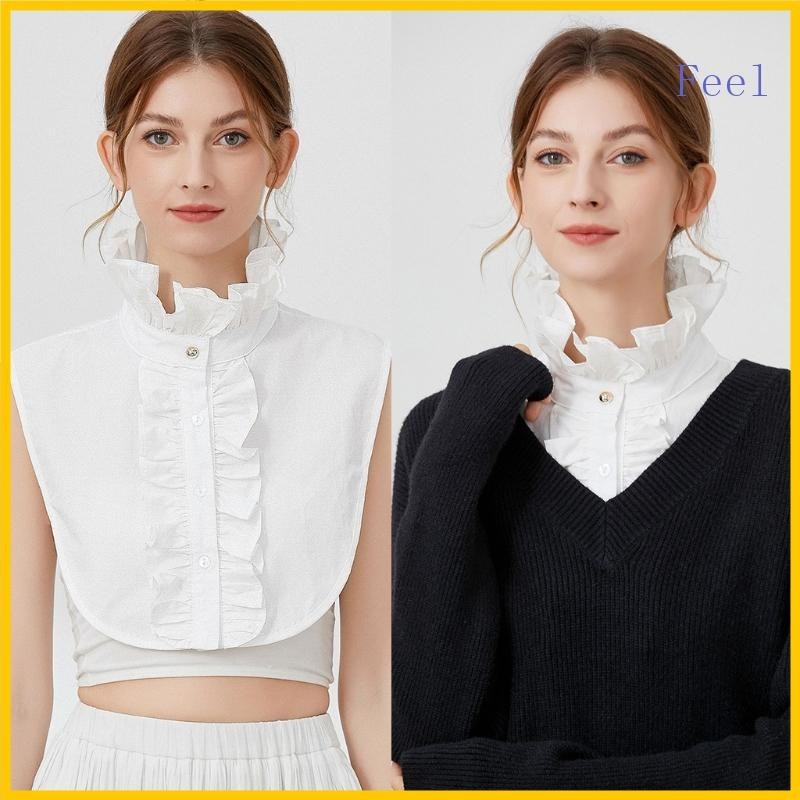 Best Womens Elegant Vintage Detachable False Collar Victorian Ruffle ...